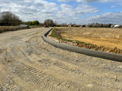 Bordures béton coulé lotissement